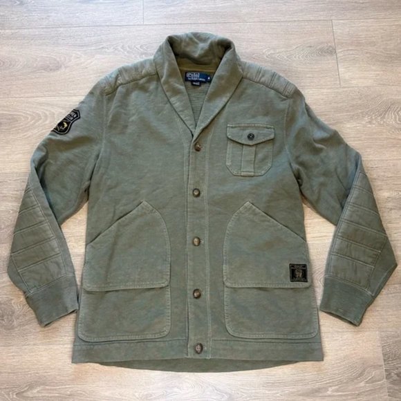POLO BY RALPH LAUREN VINTAGE MENS SPORTSMENS CLUB MILITARY GREEN JACKET SIZE M